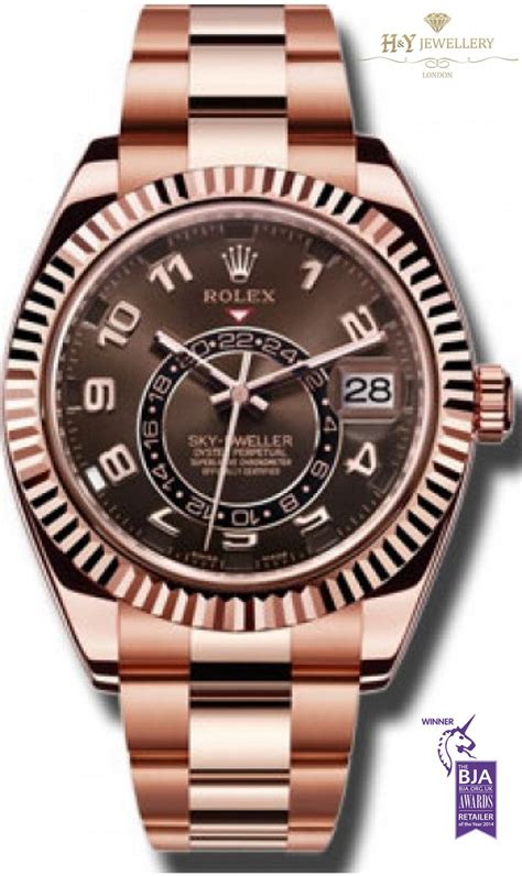 rolex sky dweller rose gold replica|rolex sky dweller watch price.